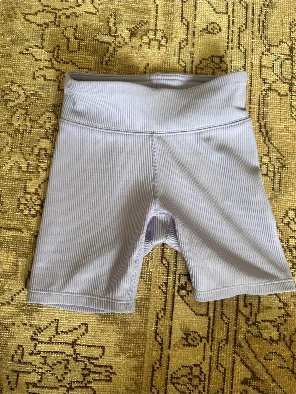 Gap Kids Ribbed High-Waist Bike Shorts — Light Lavender